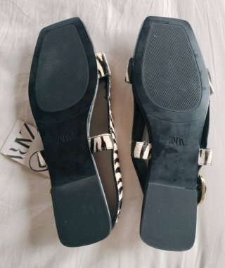 Sandalias Zara Piel Animal Print Talla 39