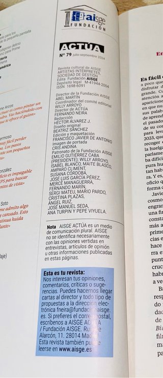 Revistas ACTÚA, de AISGE