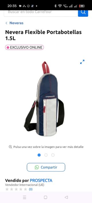 Nevera flexible porta botellas Campingaz