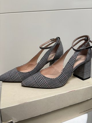 Zendra Zapato Tacón Estampado Vichy
