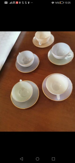 Set Tazze e Piattini Porcellana