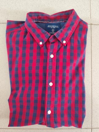Camisa Springfield cuadros roja y azul Talla XL