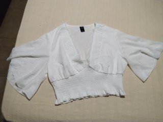 Blusa blanca verano talla S