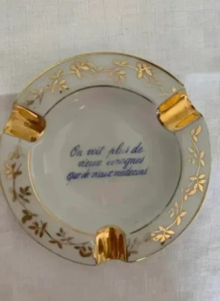 Cenicero de porcelana Limoges France - Como Nuevo