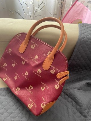 Bolso Pierre Cardin Rojo y Beige