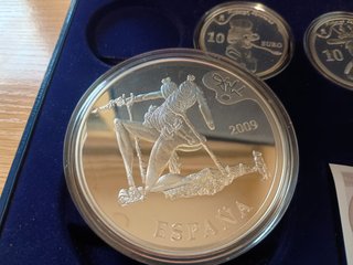 España 2009 Dalí plata proof 50 euros + 10 € x3