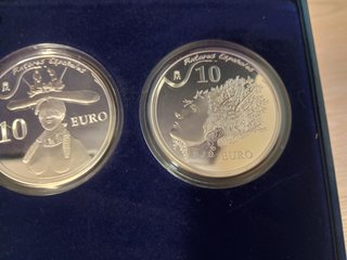 España 2009 Dalí plata proof 50 euros + 10 € x3