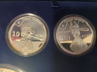 España 2009 Dalí plata proof 50 euros + 10 € x3