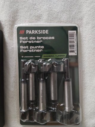 Set Brocas Forstner Parkside y Bosch Hormigón