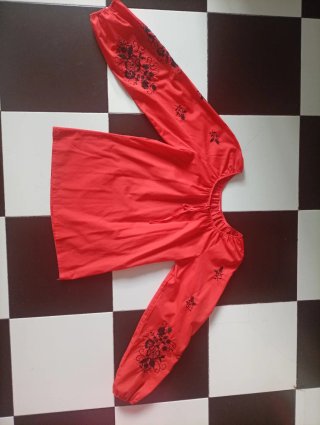 Blusa Roja Bordada