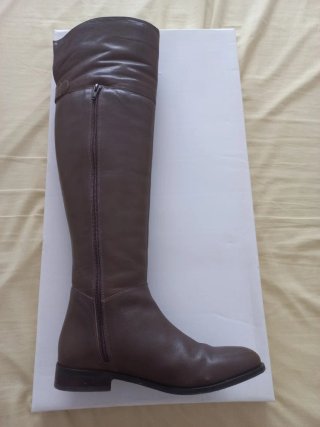 Botas altas mujer mosquetero marrones