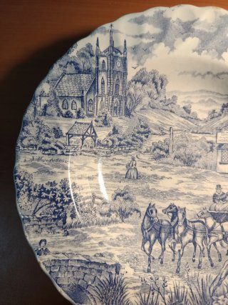Plato Ceraminter Años 60 Escena Rural.