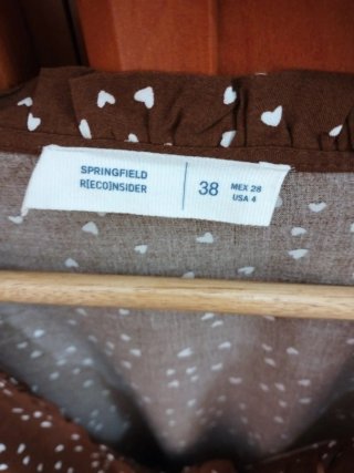Vestido manga larga Springfield, talla M