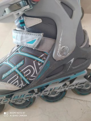 Patines en línea Rollerblade grises y turquesa