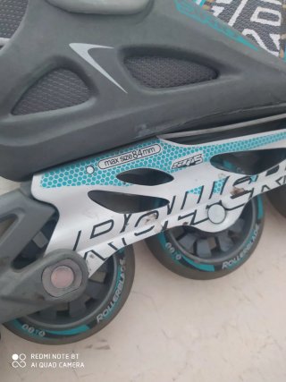 Patines en línea Rollerblade grises y turquesa