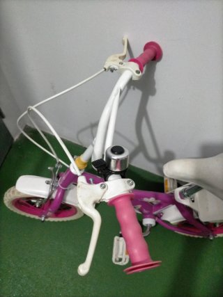 Bicicleta Niña Morada con Asiento Trasero