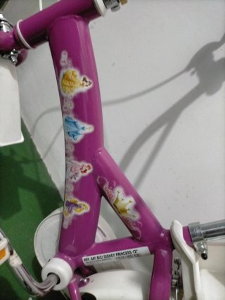 Bicicleta Niña Morada con Asiento Trasero