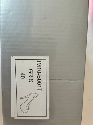 Zapatos Peeptoes Gris Talla 40