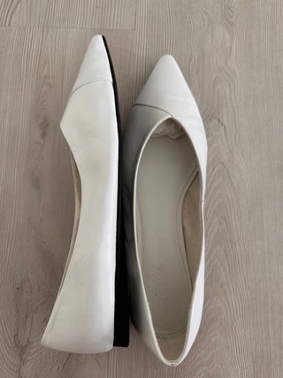 Bailarinas blancas piel autentica, talla 37 nuevas