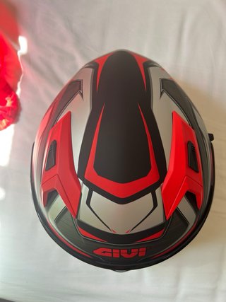 Casco Integral Moto Givi Rojo y Negro