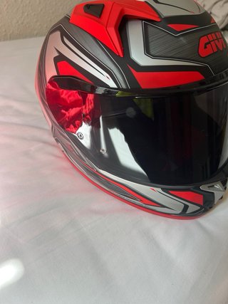 Casco Integral Moto Givi Rojo y Negro