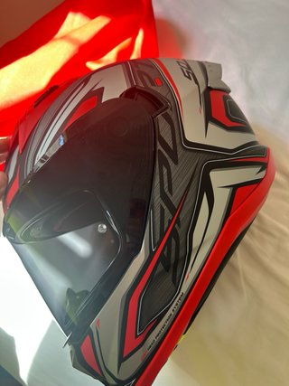 Casco Integral Moto Givi Rojo y Negro