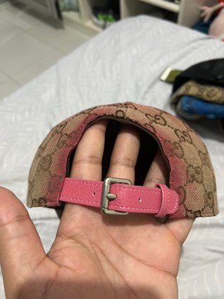 Gorra Gucci GG Rosa y Marrón