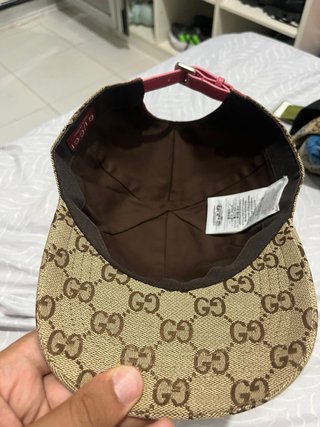 Gorra Gucci GG Rosa y Marrón