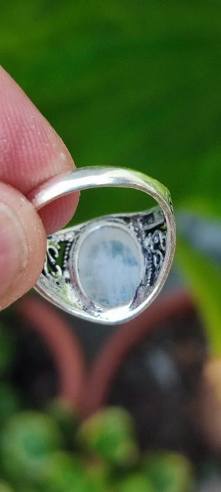 Anillo Plata y Piedra Luna