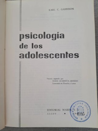 Psicología de los adolescentes - Karl C. Garrison