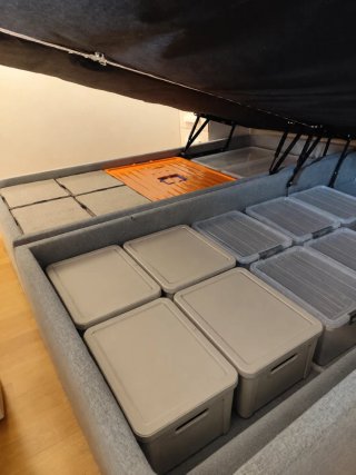 Cama doble canapé 2x180 + colchón