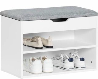 Zapatero con Asiento Gris y Blanco