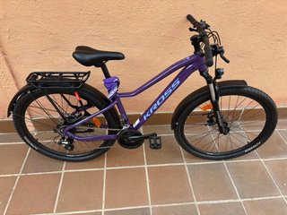 Bicicleta de paseo morada Kross LEA 2.0 Talla S