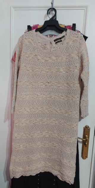 Vestido rosa manga 3/4 T40-42