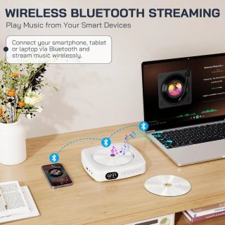 Reproductor CD Portátil WOLFANG Bluetooth