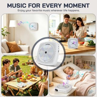Reproductor CD Portátil WOLFANG Bluetooth