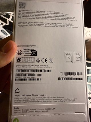 iPhone 17 256GB nero- Mai Aperto