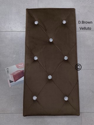 Testiera letto velluto bordeaux puffo Grande