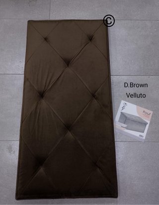 Testiera letto velluto bordeaux puffo Grande