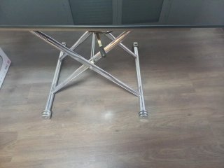 Mesa de centro elevable cristal negro, 120x 70×75