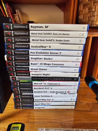 Lote PS2 con HDD, juegos y accesorios