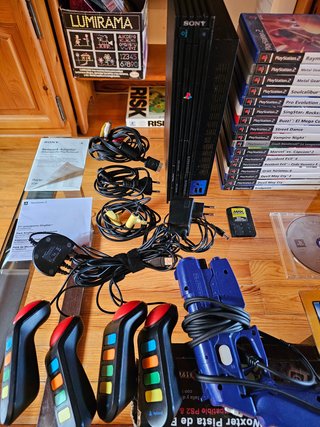 Lote PS2 con HDD, juegos y accesorios
