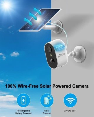Cámara Vigilancia Anran con Panel Solar