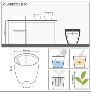 Maceta Lechuza Classico Ls 50 autorriego
