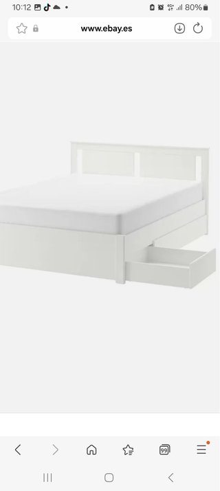 Cama matrimonio con cajones