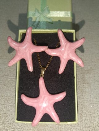 Conjunto collar y pendientes estrella de mar