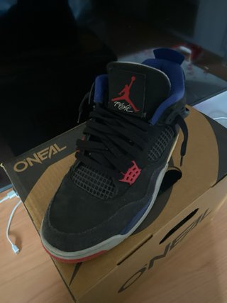 Jordan 4 Scarpe da Ginnastica Nere Rosse