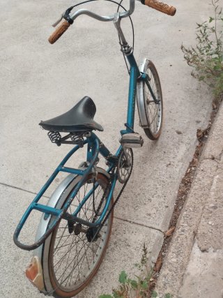 Bicicleta Plegable Peugeot Vintage Azul