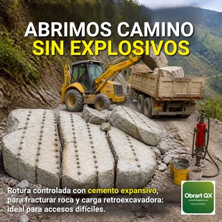 Excavació roca-ciment expansiu / cemento expansivo