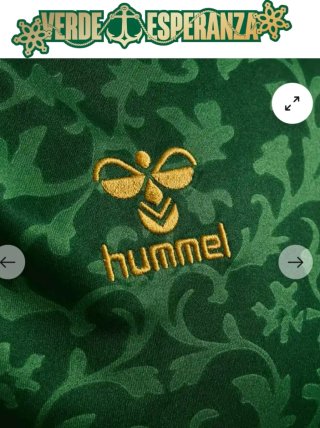 Camiseta Hummel Verde y Dorada